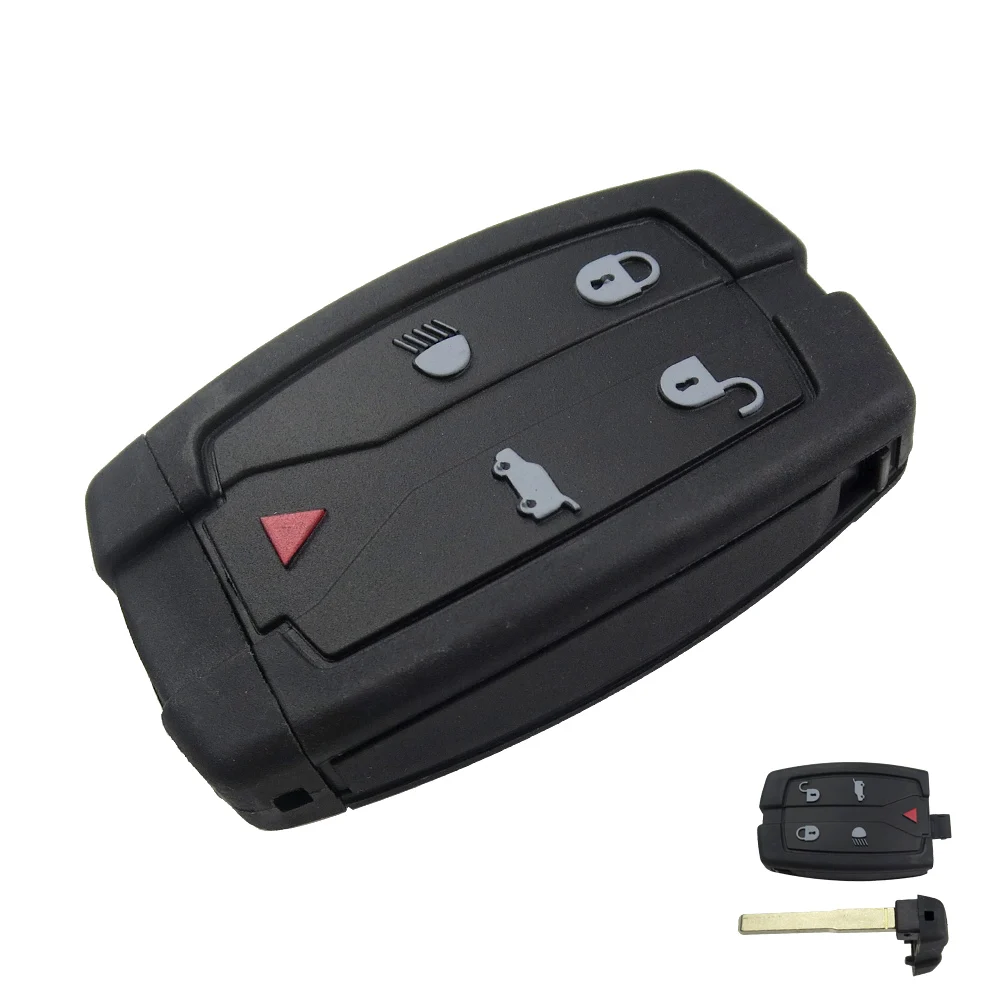 OkeyTech custodia a conchiglia con chiave a distanza a 5 pulsanti adatta per Land Rover Freelander 2 3 chiave di ricambio per auto chiave intelligente con lama spedizione gratuita -