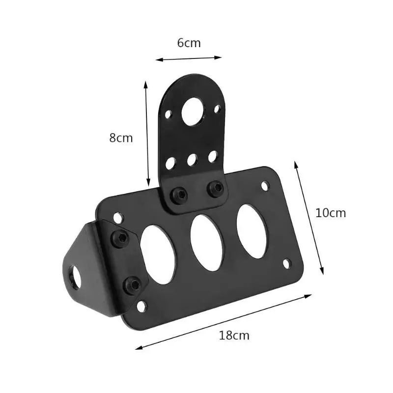 Универсальный держатель для мотоцикла с боковым креплением, задний светильник из алюминиевого сплава+ кронштейн для номерного знака, винтажные металлические аксессуары для мотоцикла