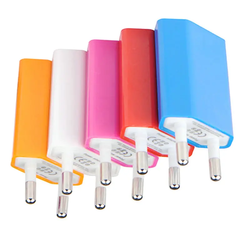 

Color charger Antirr 5V1A Micro USB Power Adapter For iPhone Samsung Xiaomi Huawei Multifunction USB EU Wall phone Charger Plug