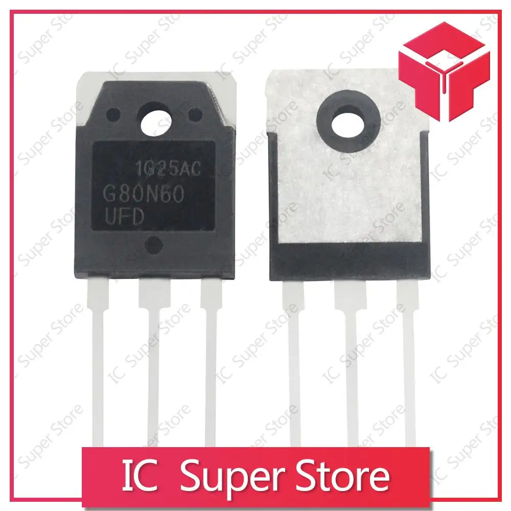 10 шт./лот SGH80N60UFD SG80N60UFD 80N60UFD 80N60 600V 80A с изолированным затвором(IGBT) TO-3P