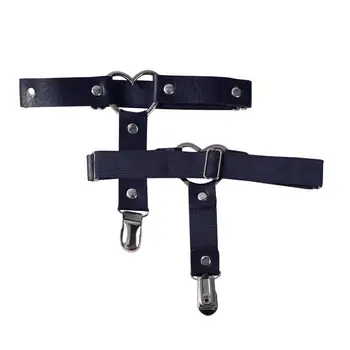 

Leg Stockings Garter Belt Leather Metal Buckle Body Cage Pentagram Punk Gothic Adjustable Club Dance Wear Women Strap Harness