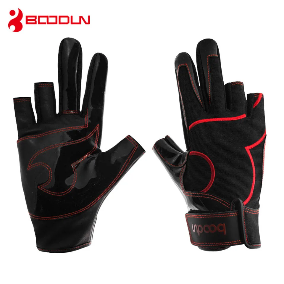 Boodun High Quality Silicone Antislip Fishing Gloves Breathable Sun