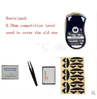 

9sets/pack Original Hotline Games mouseskate for deathadder 0.28mm competition level teflon mousepad mouse feet free shipping