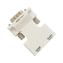 New Tendak Active 1080P Female HDMI to VGA Male Converter Adapter Dongle 3.5mm