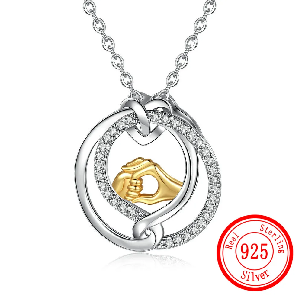 

Female Fashion S925 Sterling Silver Necklace Pendant Glamour Zircon Crystal Standard Silver Mother's Day Charm CZ Jewelry Gifts
