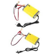 12 V 2A Автомобиль Мотоцикл Смарт автоматическое зарядное устройство сопровождающий при непрерывной зарядке малым током светодиодный индикатор вилка стандарта ЕС/США
