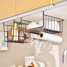 Кухонные шкафы под перегородкой подвесная корзина отделочная стойка без гвоздей железный стол для общежития шкаф для хранения Вешалки LU4181