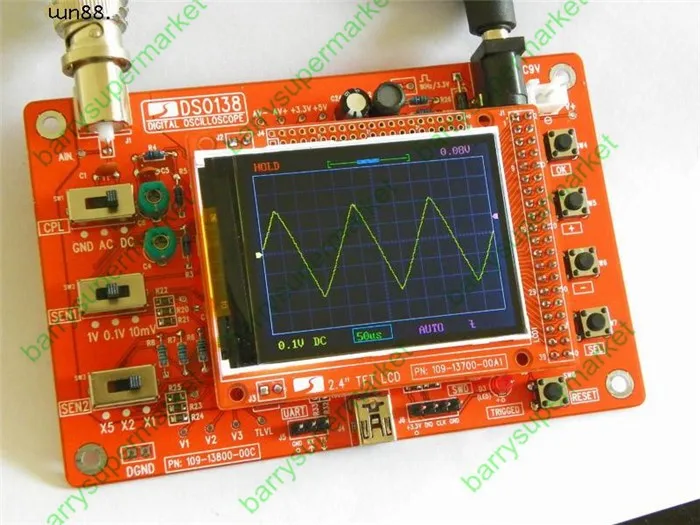 Dso138 ARM Cortex-M3 DIY Kit Цифровой осциллограф 2.4 "с зонд STM32 f103c8 Nano карман Портативный патч сварные 13801 К 13802 К