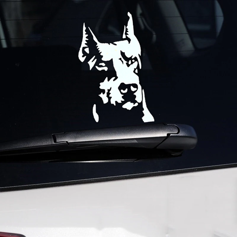 

Car Stickers Dog Hound Doberman Pinscher Creative Lovely Decals Car Styling Waterproof 23*14