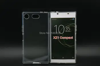 

100pcs/lot transparent smooth Soft TPU Cover Case For Sony Xperia XZ1 Compact