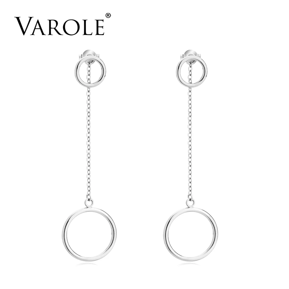 VAROLE длинные свисающие серьги для женщин ювелирное изделие золота Цвет