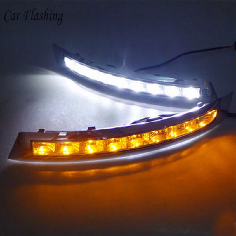 Car Flashing 2 pcs For VOLVO XC90 2007 2013 LED DRL Daytime Running