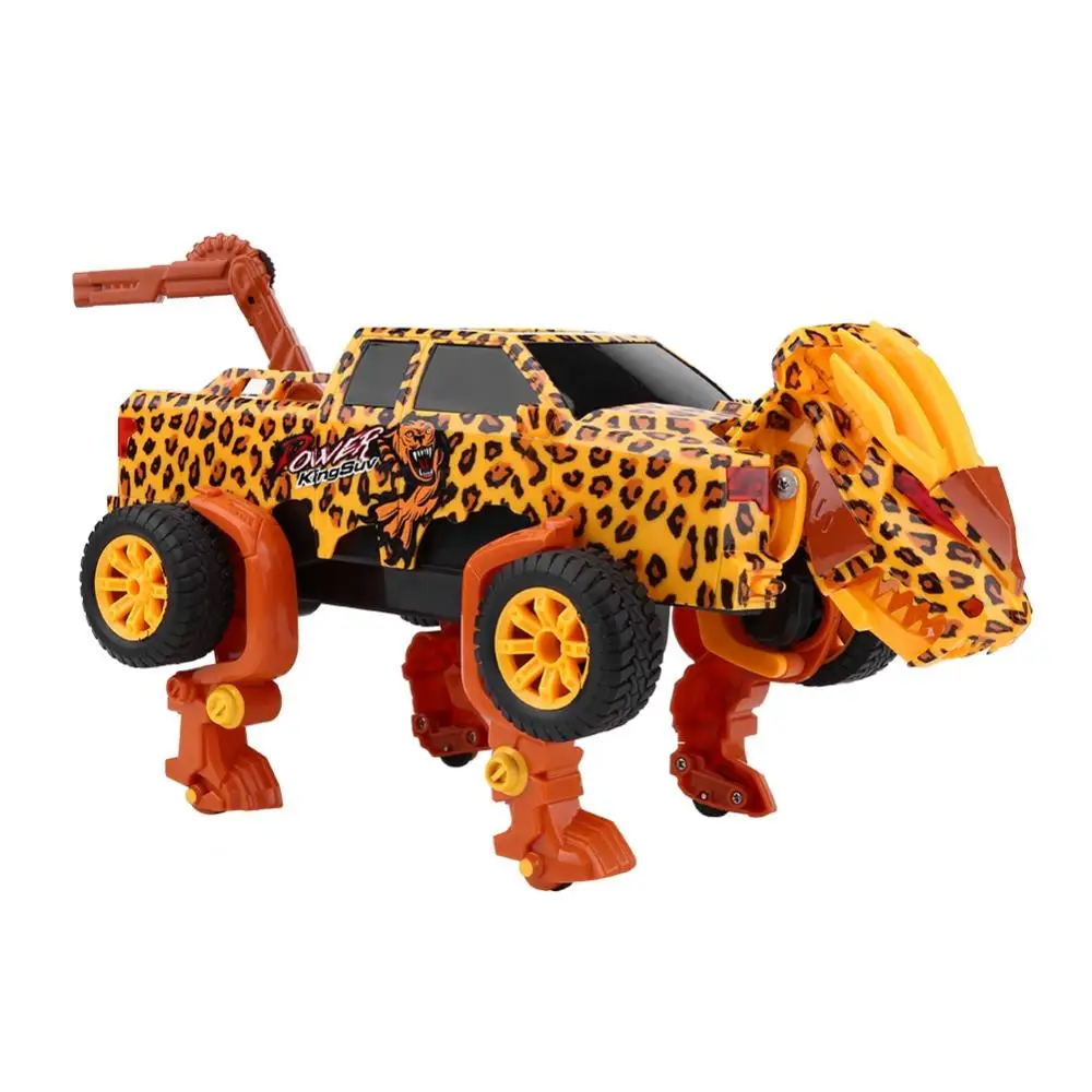 RC Toy Remote Control Car 360 Degree Rotating RC Truck Model Vehicle Toy Yellow Deformable design 360 degree rotating Kids Gift