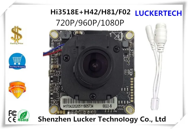 bilder für Luckertech Cctv-ip-kamera-modul Hi3518E 3516C 720 P 960 P 1080 P 25FPS H.265 mit lan cable board CMOS Full HD P2P XMEYE CMS bilder für Luckertech Cctv-ip-kamera-modul Hi3518E 3516C 720 P 960 P 1080 P 25FPS H.265 mit lan cable board CMOS Full HD P2P XMEYE CMS