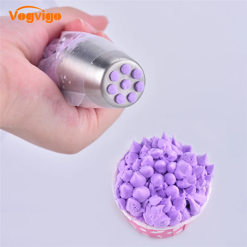 

VOGVIGO Chocolate Cookie Decorating Mold Valentine Heart Flower Fondant Cake Nozzles DIY Stainless Steel Icing Piping Nozzle
