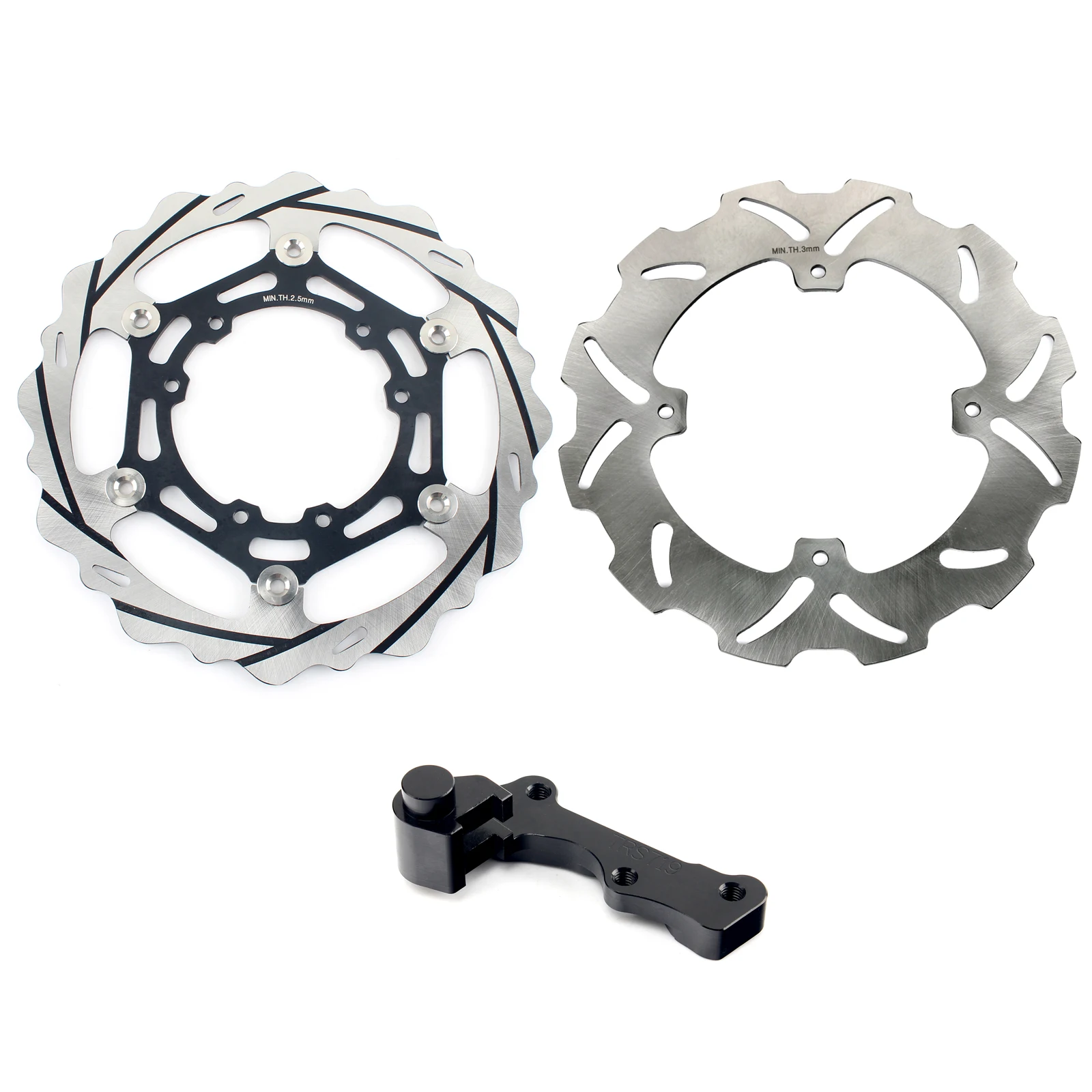 

BIKINGBOY Front Rear Brake Discs Disks Rotors Bracket For Honda CRF 250 450 R 04-15 CRF250X CRF450X 04-12 CR 125 250 R E 95-08