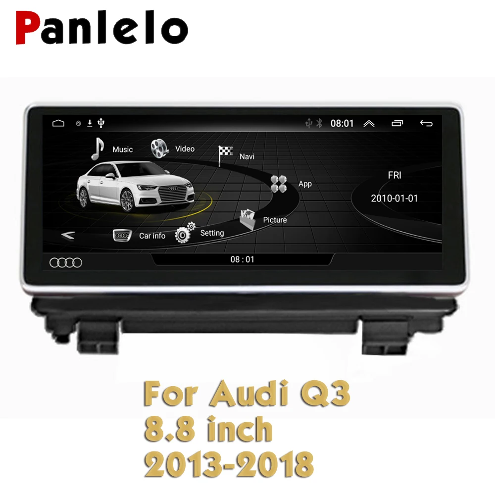 Panlelo для Audi Q3 Android 2013- 8 дюймов автомобильная система Радио BT Wifi FM gps карта Navi навигационный экран мультимедиа