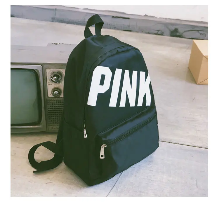 mochilas escolares летняя Праздничная пляжная сумка с буквенным принтом рюкзак на плечо на молнии розовая школьная сумка для девочек