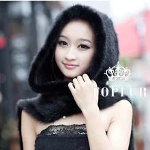 Geniune норковая шапка шарф Для женщин ручной вязки норки Мех животных шарф шляпа Размеры f432