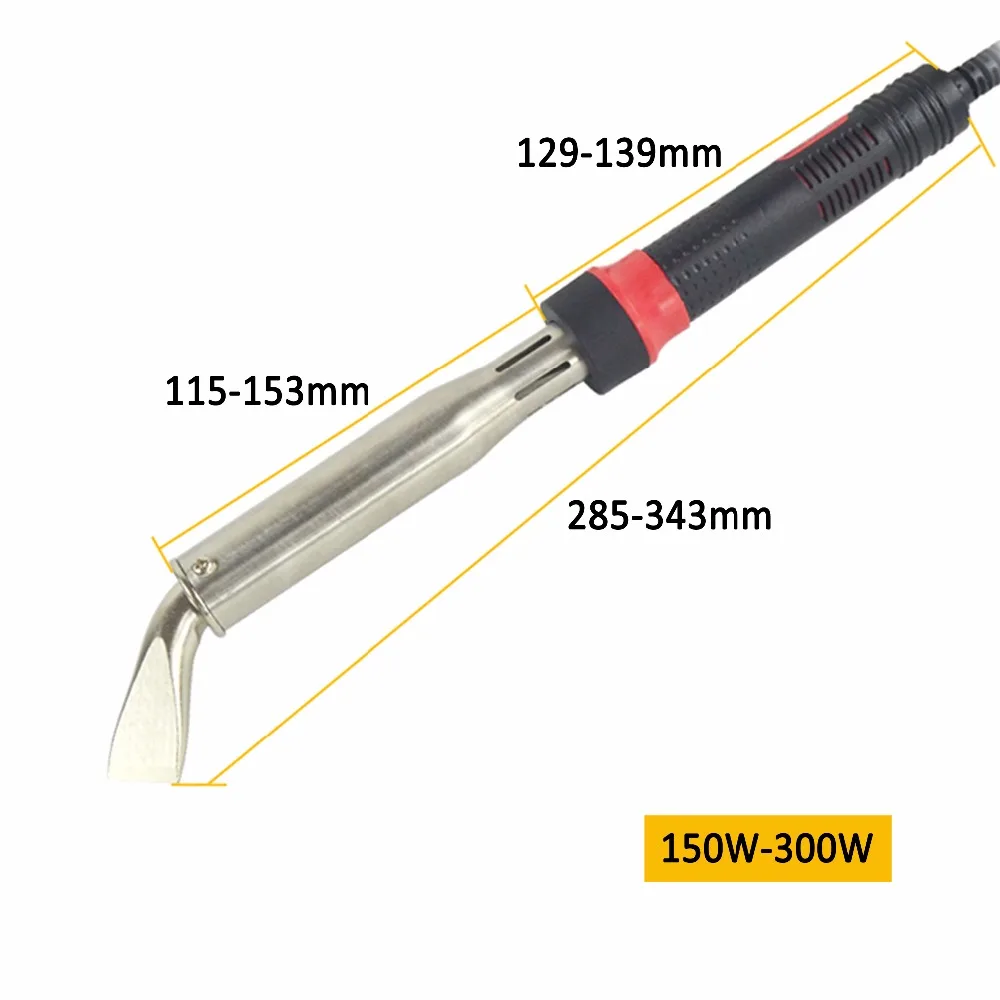 Высокая Мощность 150 Вт/200 Вт/300 Вт Электрический паяльник Сварочное Оборудование Инструмент локоть изгиб головы вне тепла ножи Совет припоя железная голова