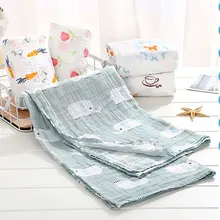 110*120cm 100% Muslim Cotton Cute Cartoon Print Soft Baby Blankets Bedding Infant Swaddle Towel For Newborns Swaddle Blanket 110*120cm 100% Muslim Cotton Cute Cartoon Print Soft Baby Blankets Bedding Infant Swaddle Towel For Newborns Swaddle Blanket
