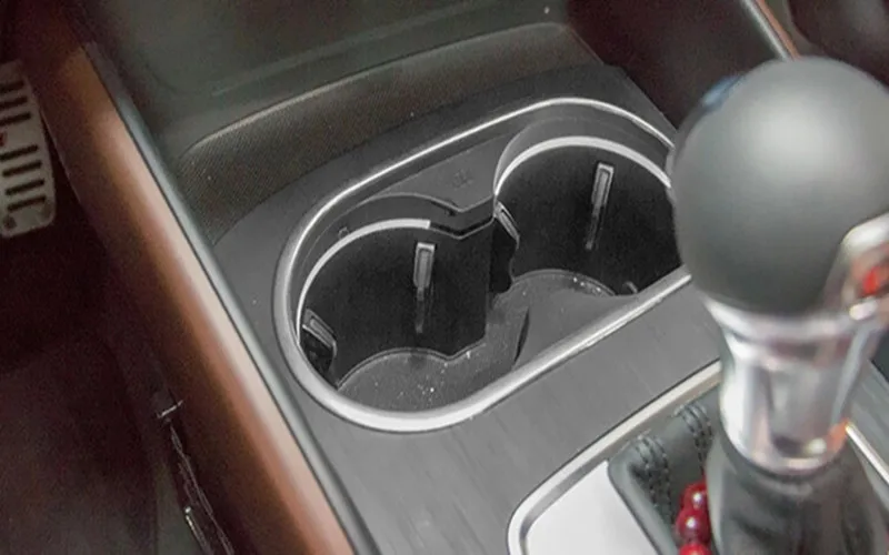 Car-Interior-center-control-water-cup-holder-panel-decorative-cover-trim-Stainless-steel-strip-3D-sticker_
