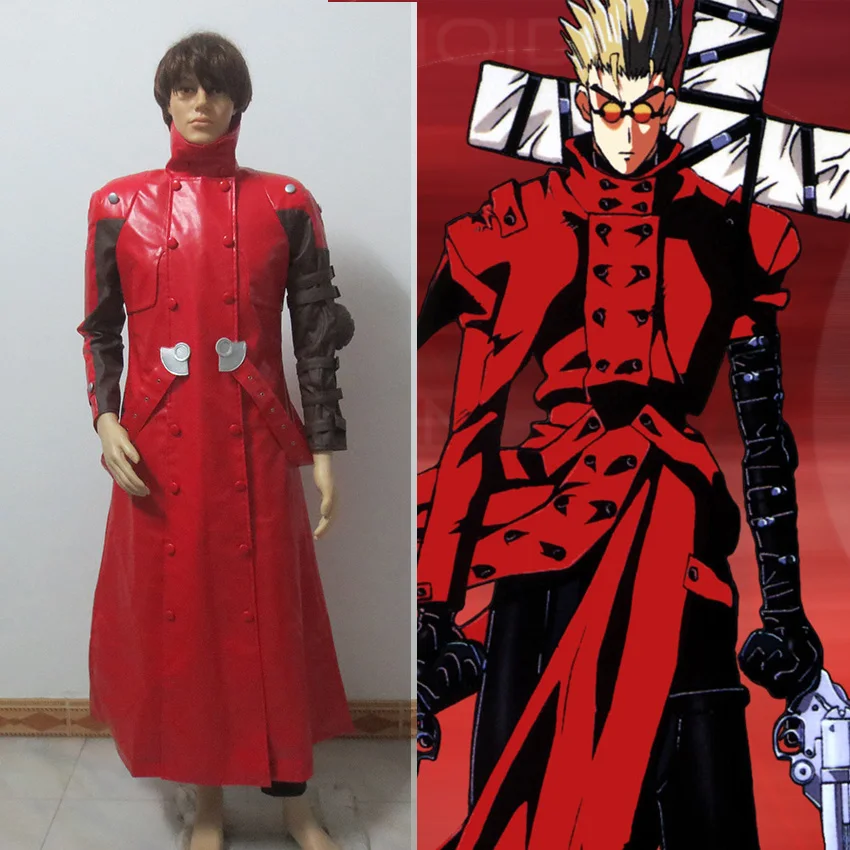 Красный костюм для косплея Trigun Vash с тычинками | Тематическая одежда и униформа