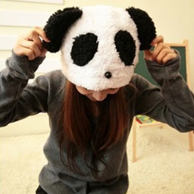 

2016 Casual Fashion Kung Fu Panda Hats for Women Bonnet Velvet Ear Warm Winter Cap Men Cute Cotton Beanie Hat Ears Bonnet Gorras