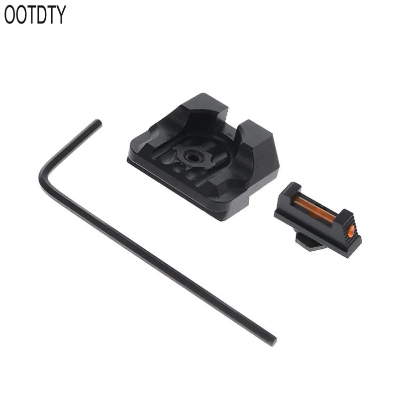 

Red Fiber Optic Front Sight With Combat Black Rear Sight Sighting Device For Glock Standard Model