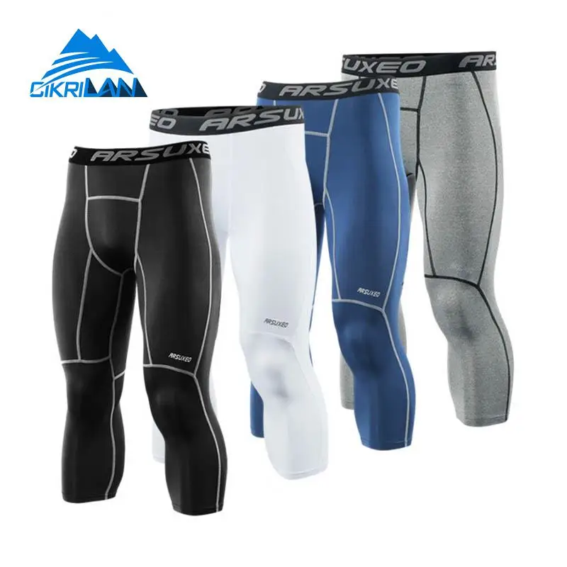 New Summer Mens Compression Sport Tights Leggings Cycling Climbing