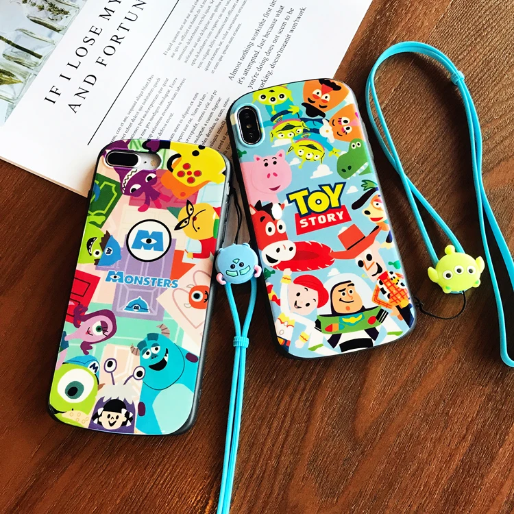 Чехол для iphone XS max Toy story Shield милый мягкий чехол blue ray Monsters 8plus 8 X XR 6 6s p 7 7P мультяшный |