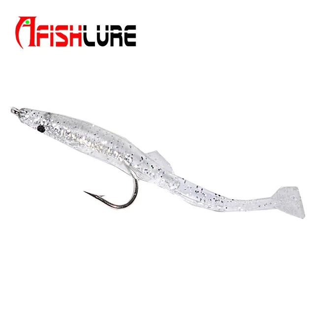 Afishlure, 6 шт./лот, рыбацкая Мягкая приманка, 8,5 см, 2,3 г, мягкий морской угорь, высокое качество, ложная приманка, весло, хвост, песок, угорь, рыболовные снасти, Pesca - Цвет: color 7