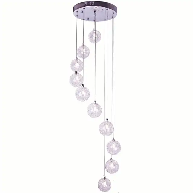 Us 165 32 Aluminum Wire Ball Dining Room Pendant Light 2m Height Spiral Stair Case Hanging Lamp Living Restaurant Lights In Us 165 32 Aluminum Wire Ball Dining Room Pendant Light 2m Height Spiral Stair Case Hanging Lamp Living Restaurant Lights In