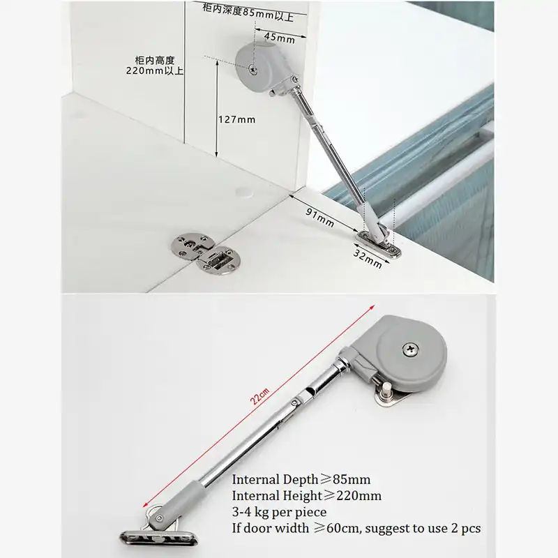 1Pair/Lot Door Flap Down Stay DROP LID SUPPORT Cupboard Door