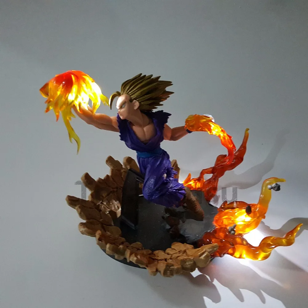 Dragon Ball Z Сон Гохан Супер Saiyan костюме Fire Fist светодиодный светильник и Super Goku ПВХ