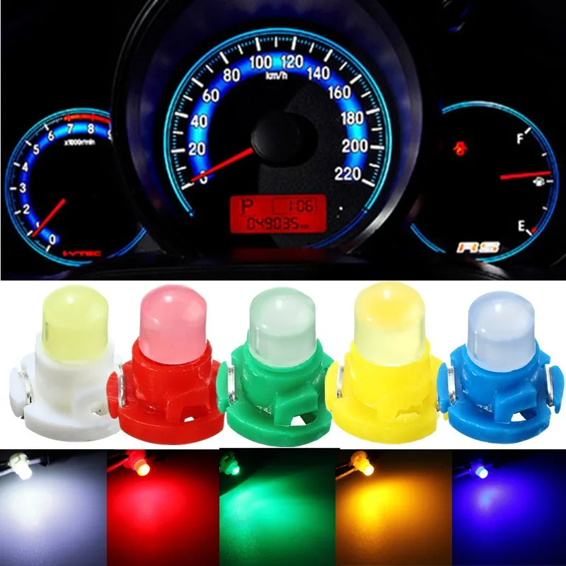 

10x T4 LED Auto Car Neo Wedge Dashboard Instrument Cluster Lights Panel Gauge Dash Bulbs White/Blue/Red/Green/Yellow DC 12V