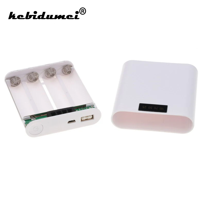 Kebidumei батарея получить чехол 5V 1.5A Power Bank Комплект 4X 18650 держатель DIY Box с дисплеем