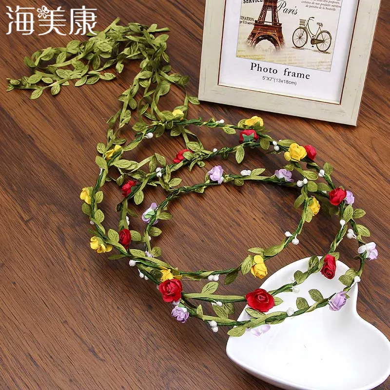 

Haimeikang Bridesmaid Artificial Flower Headband Wreath Paper Flowers Hairband Hair Accessories Flower Crown Beach Headwear