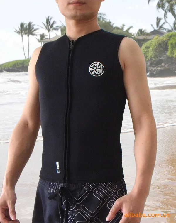 3mm neoprene scuba diving vest snorkel surfing kayak towelling lining