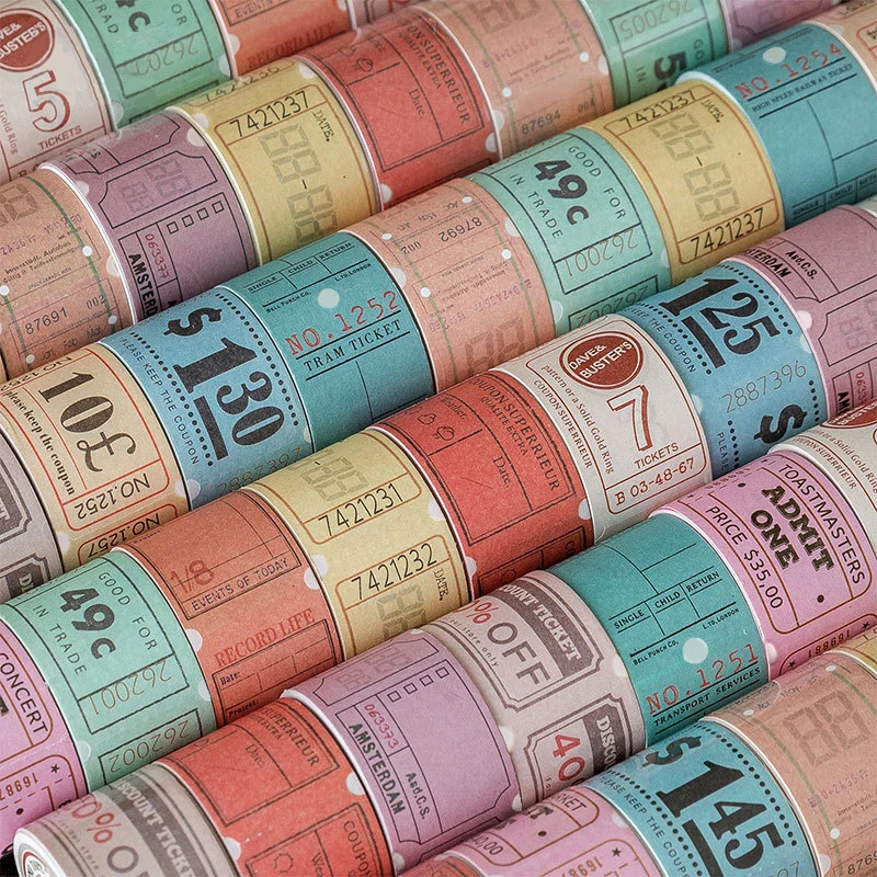3 см * 5 м Ретро планировщик билетов васи ленты наклейки Скрапбукинг винтажная
