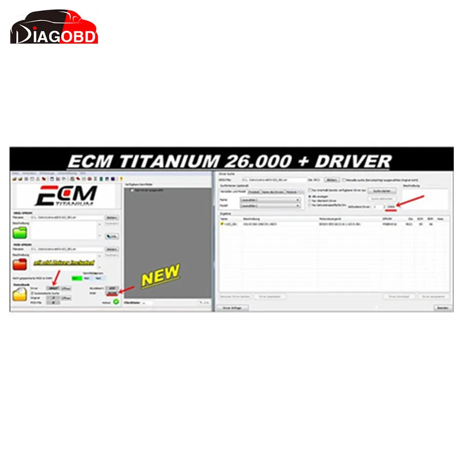 Prix pour Nouvelle version ecm titanium 1.61 avec 18259 + pilote Prix pour Nouvelle version ecm titanium 1.61 avec 18259 + pilote