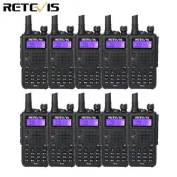 10 шт. 7 Вт рация Retevis RT5 УКВ + UHF Dual Band сканирования VOX радиолюбителей КВ трансивер A9108