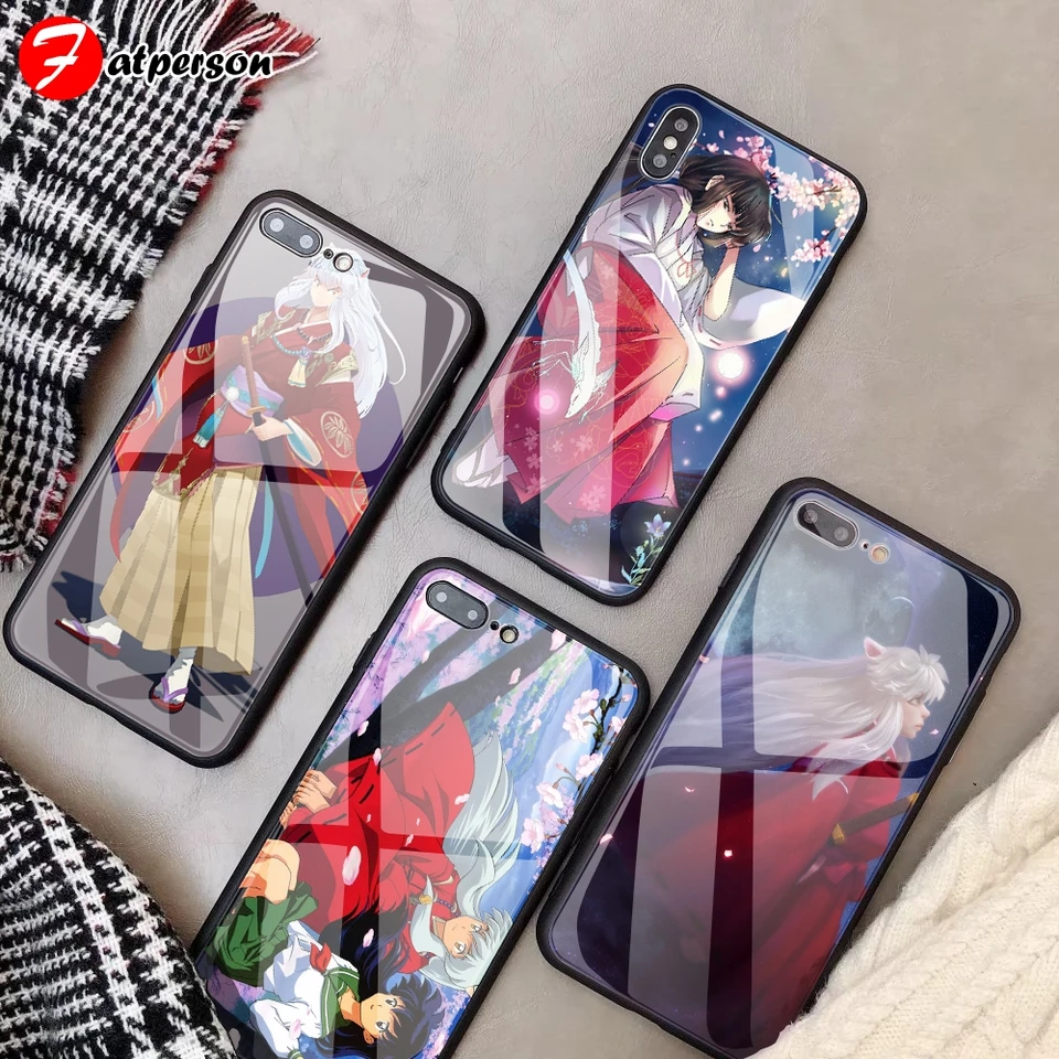 犬夜叉 Diy 電話ケース Iphone 7 8 6 S プラス Capa 強化ガラス 犬夜叉 Diy 電話ケース Iphone 7 8 6 S プラス Capa 強化ガラス