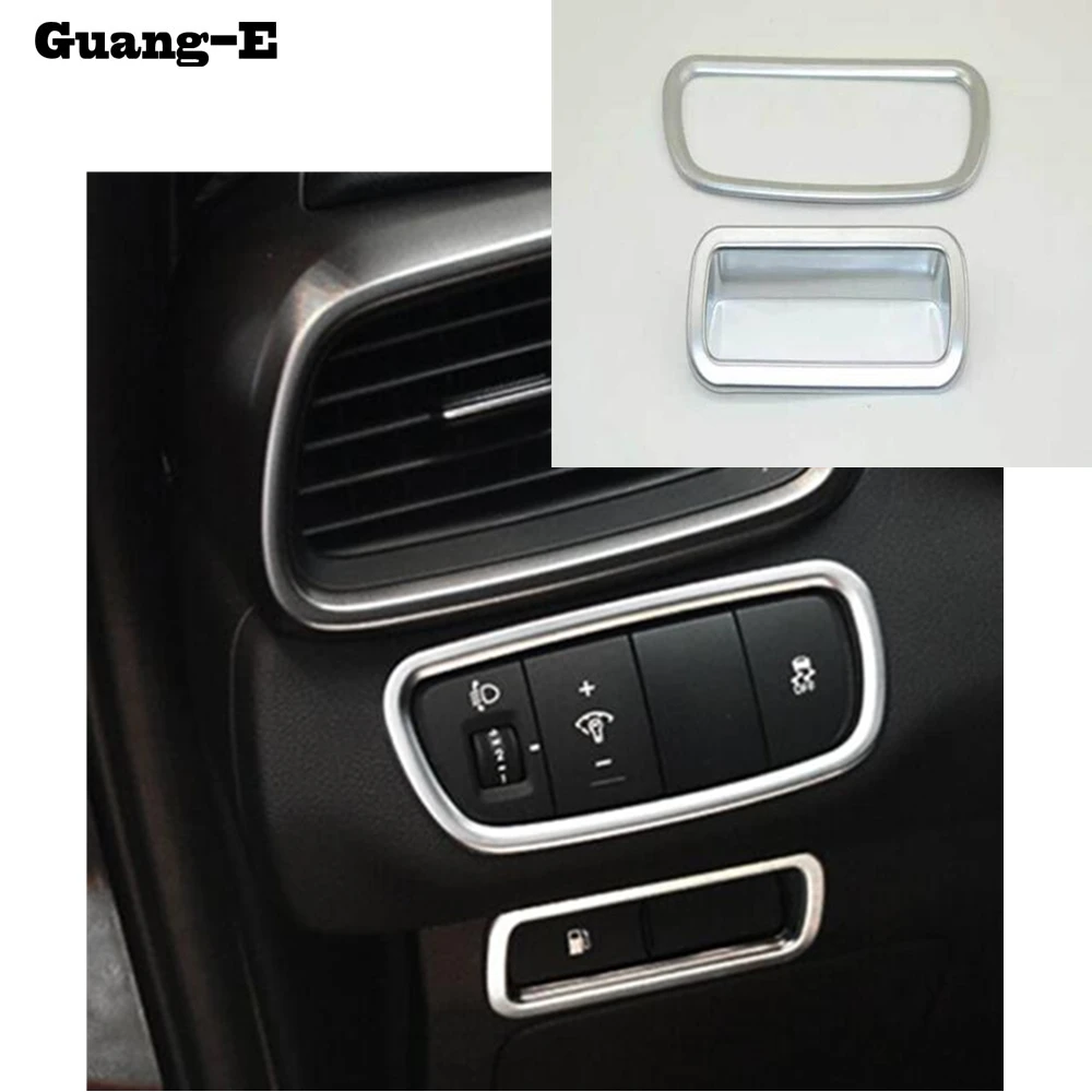 Car detector stick styling cover ABS Chrome front head light switch trim frame lamp 2pcs For Kia Sorento L 2015 2016 2017 | Автомобили и