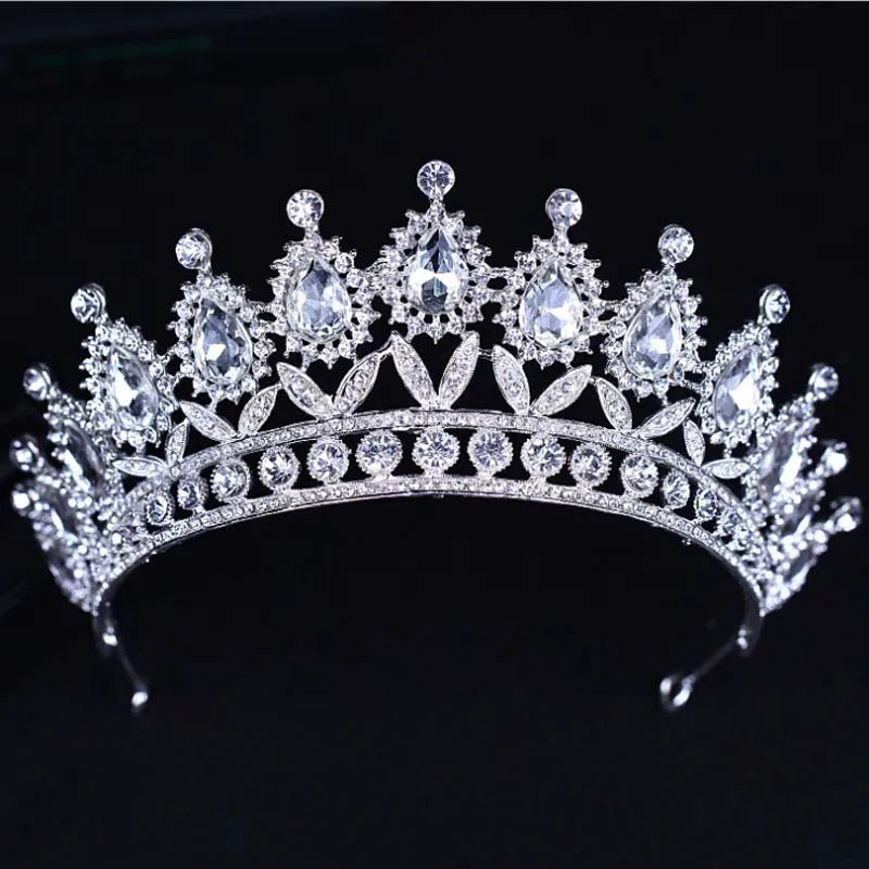 

GoodTime New Baroque Crown Luxury Rhinestone Crystal Beaded Headband Tiara Bride Wedding Korean Hair Ornaments for Women