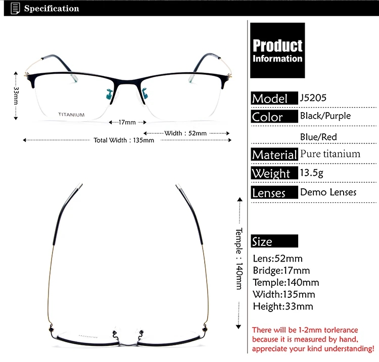 Eagwoo, титановые очки, полуободок, оптическая оправа, очки по рецепту, очки с проволокой, дужки, мужские, умник, тонкий светильник, очки 5205