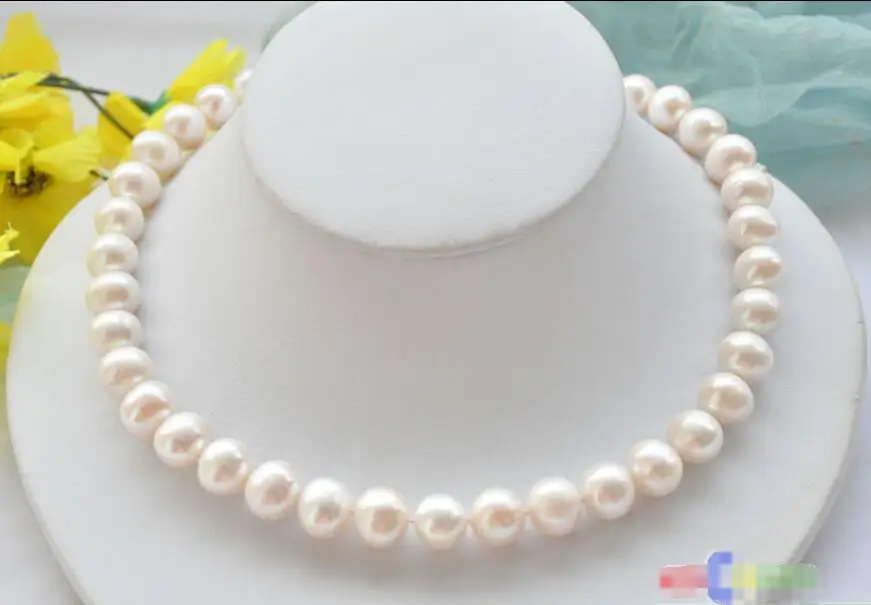 

Hot sale new Style >>>>>A++ Rare 17" 12mm ROUND WHITE Freshwater cultured PEARL NECKLACE
