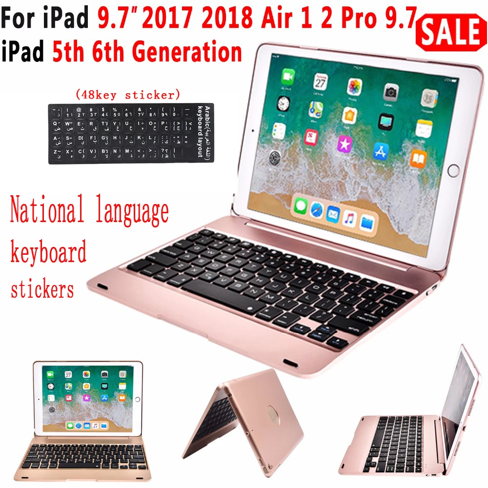 

For Apple IPad Pro 9.7 / IPad Air 1/2 Foldable Bluetooth Wireless Keyboard 78 Key Drop Protection Shell Can Last for 60 Hours