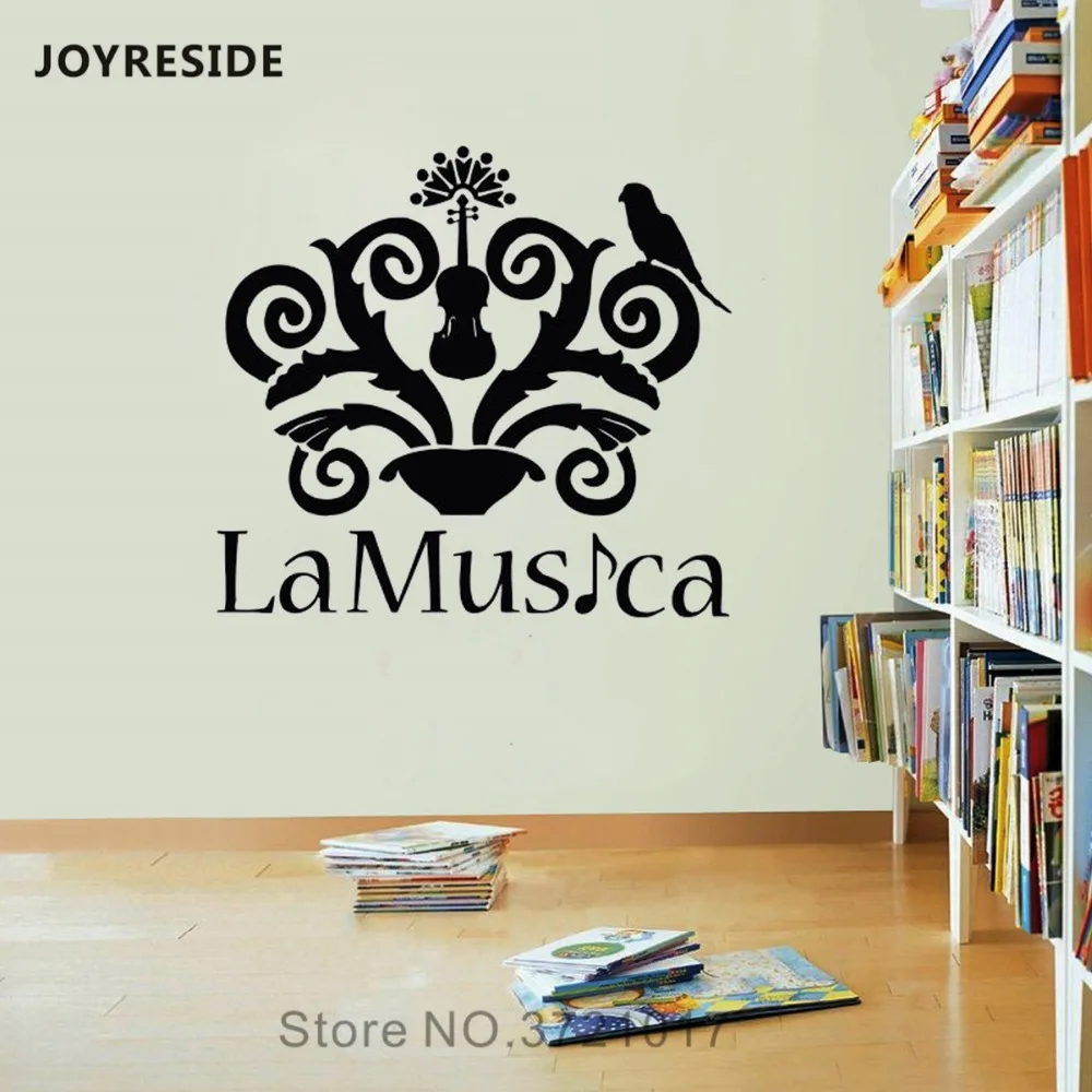 Joyreside Music Wall Musical Instrument Violin Decals Vinyl