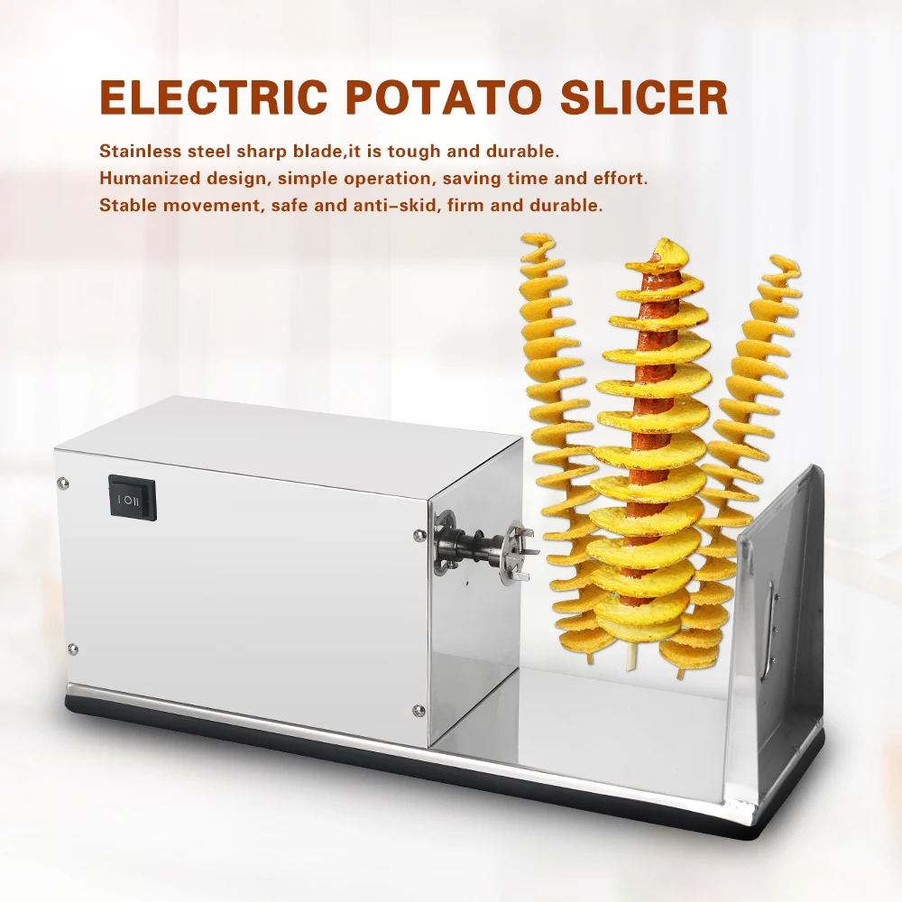 Special Price GZZT Vegetable Fruit Slicer Machine Stainless Steel Spiral Potato Machine Automatic Tornado Potato Slicer Cutter Kitchen Tools